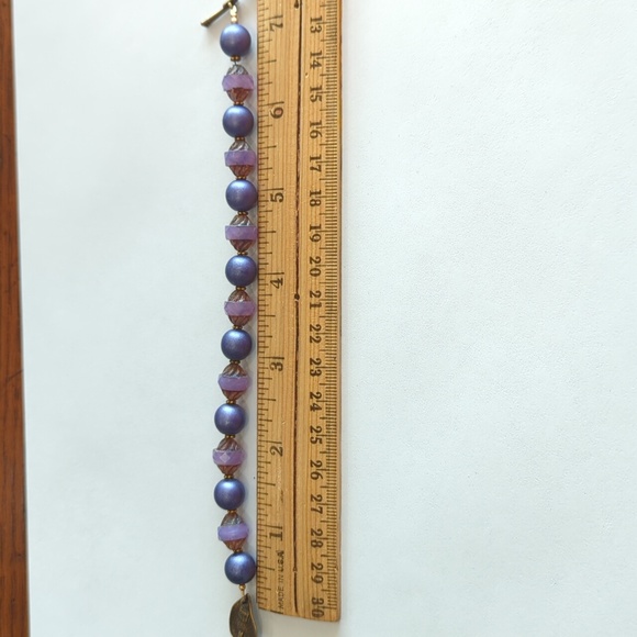 Beautiful purple pearl and beaded bracelet - Picture 5 of 5